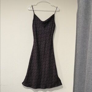 Elegant Black Patterned Dress
